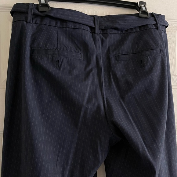 Banana Republic Navy Blue Avery Tie Stripe Pant Trousers (size 8) - Picture 14 of 16
